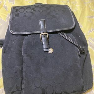 Black coach backpack purse